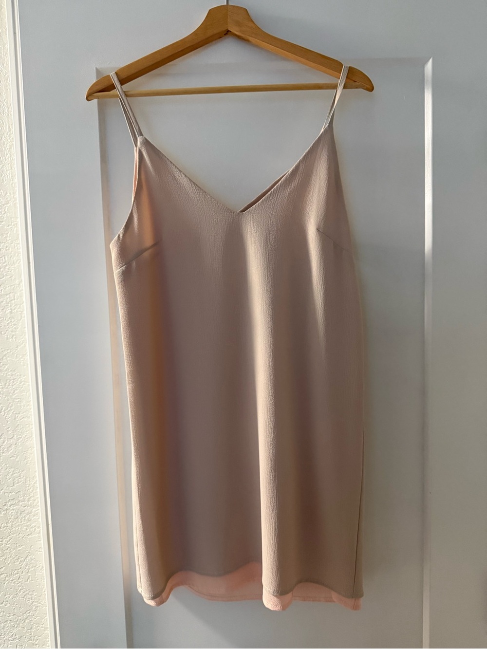 Delicate Blush Pink Slip Mini Dress